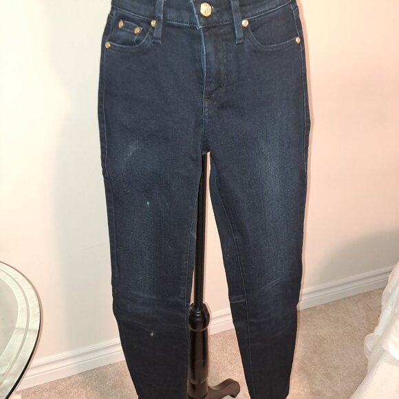 GUESS DARK DENIM ZIPPER BACK JEANS   SZ XS - Picture 4 of 5